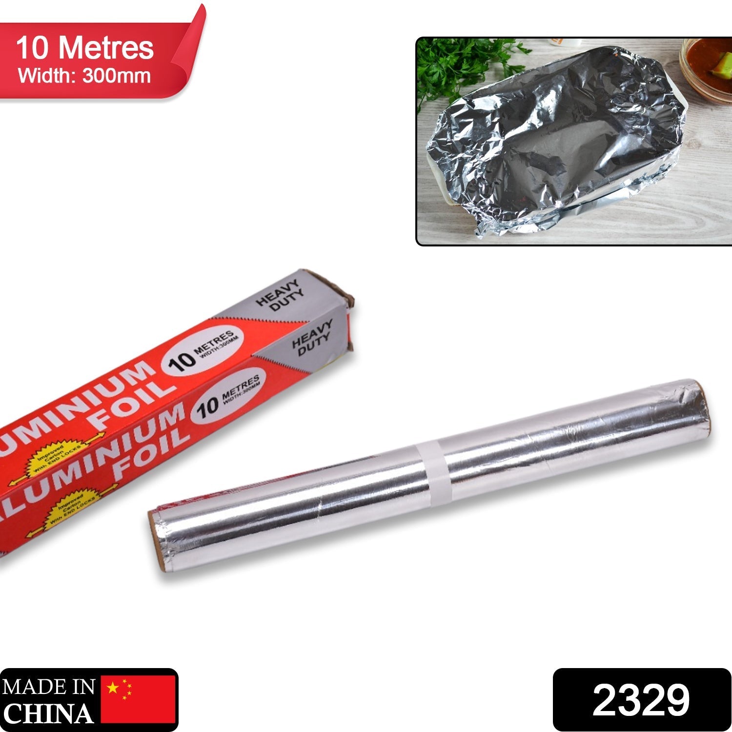 Thick aluminum foil roll, heavy duty, non-stick surface Thick aluminum foil roll, heavy duty, non-stick surface